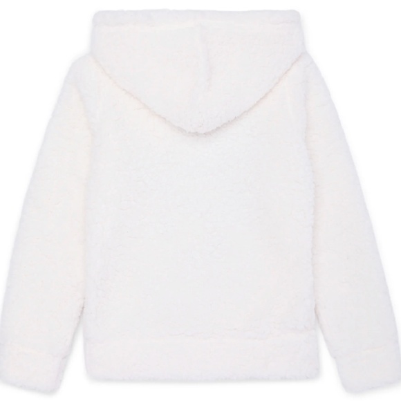 Miss Chievous Girls Snowman Sequin Plush Faux Sherpa Pullover Hoodie Small - Picture 4 of 4